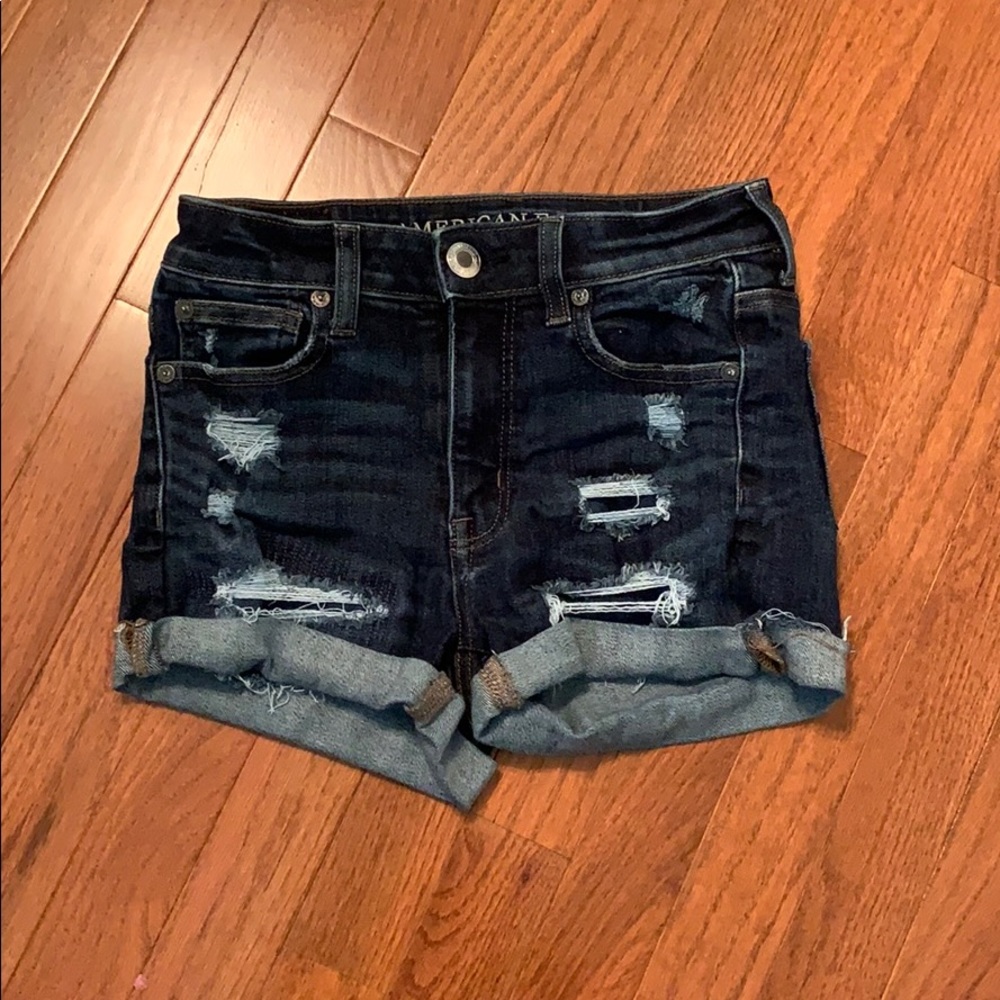 American Eagle distressed jean shorts